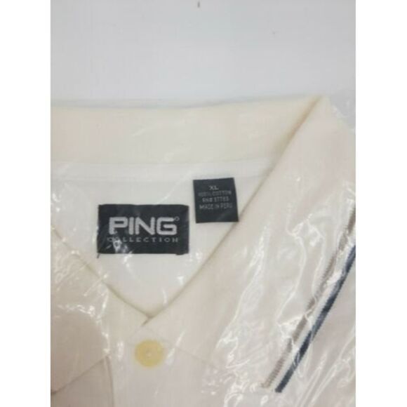 PING Mens XL Golf Polo short sleeve shirt white - Picture 4 of 7